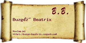 Buzgó Beatrix névjegykártya